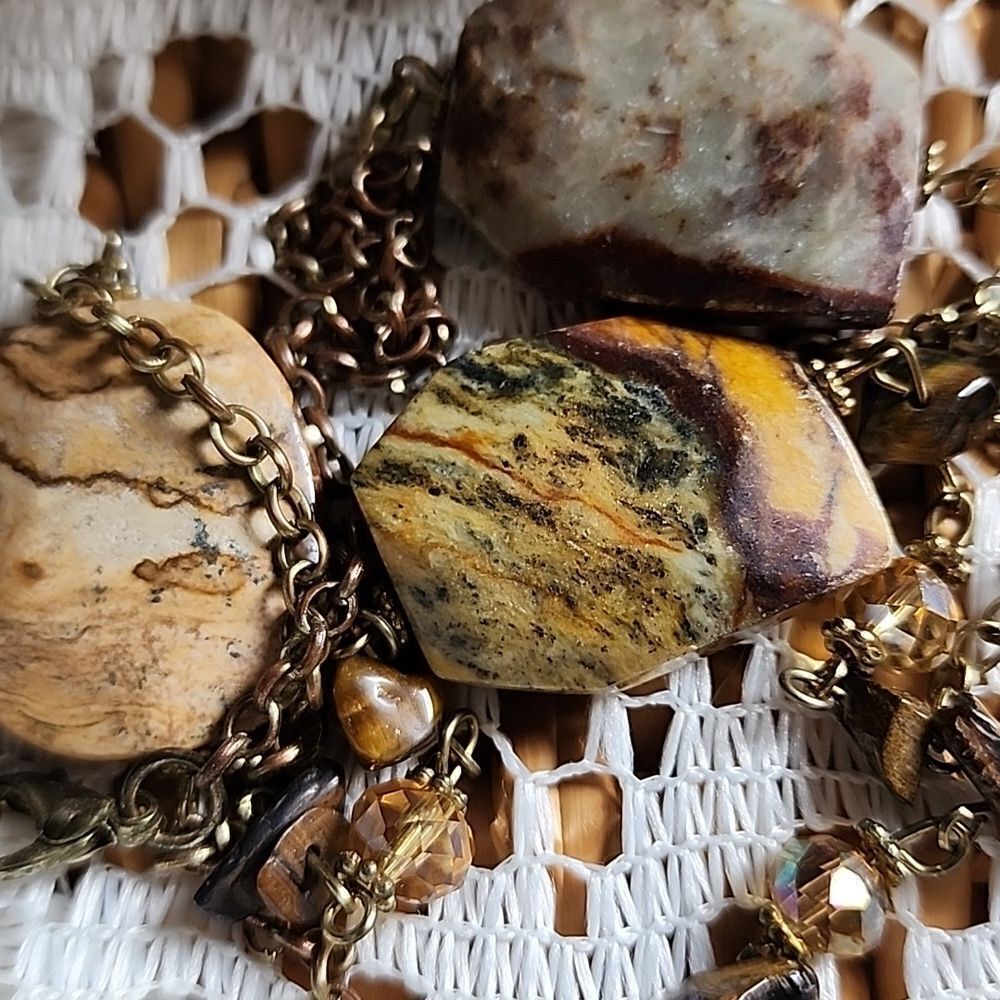 Vintage Pier 1 Natural Stone Necklace
